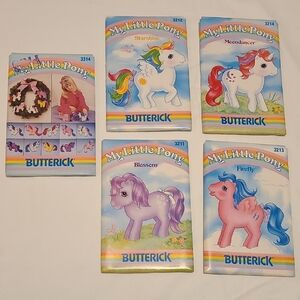 My Little Pony Butterick Sewing Patterns, Vintage 1985 Hasbro Starshine Stuffed